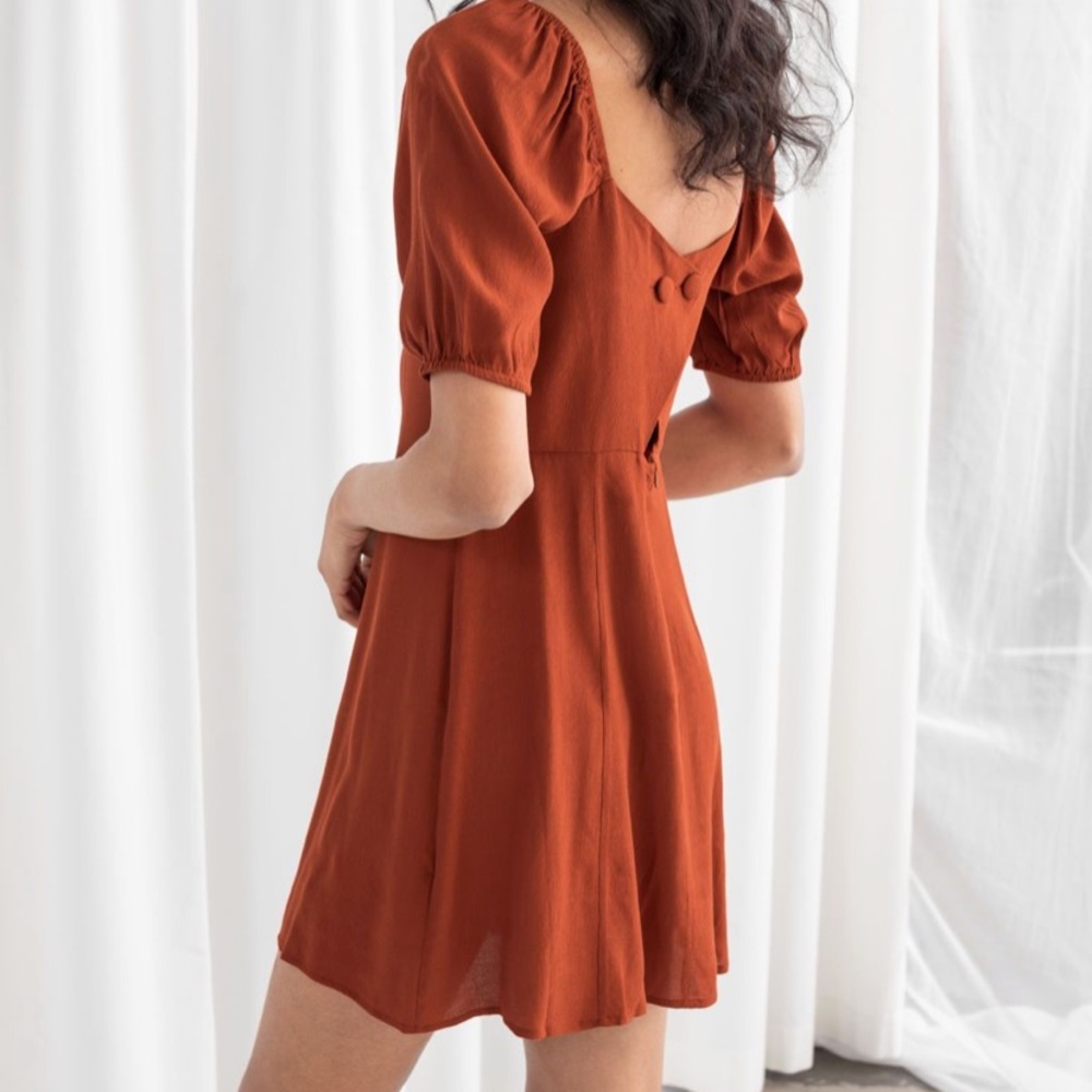 & other stories puff sleeve mini dress